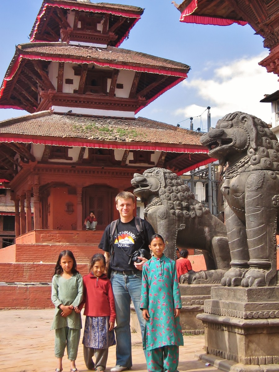 At Durbar Square in Kathmandu, Nepal. 