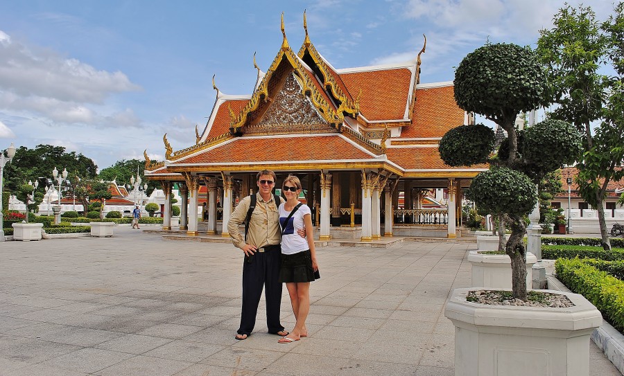 With my brave travel companion. Bangkok. Thailand.