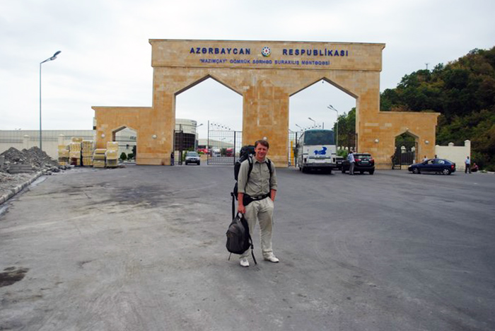In front of the Azerbaijan border.