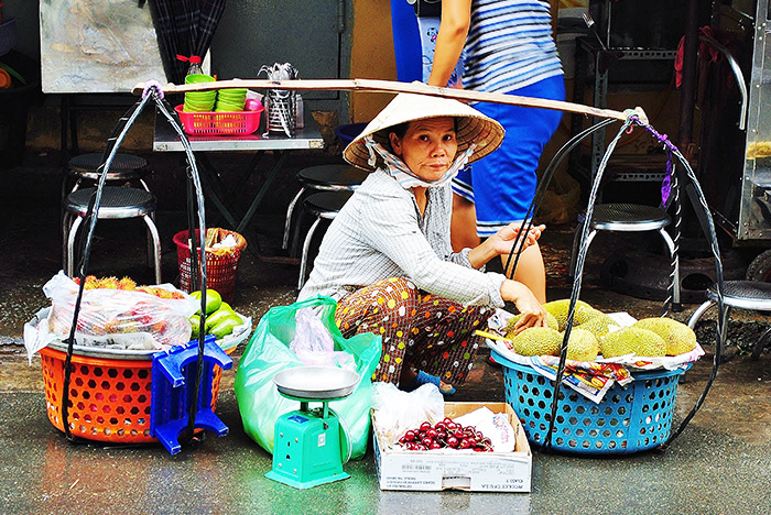 Street trade in Saigon. Vietnam.