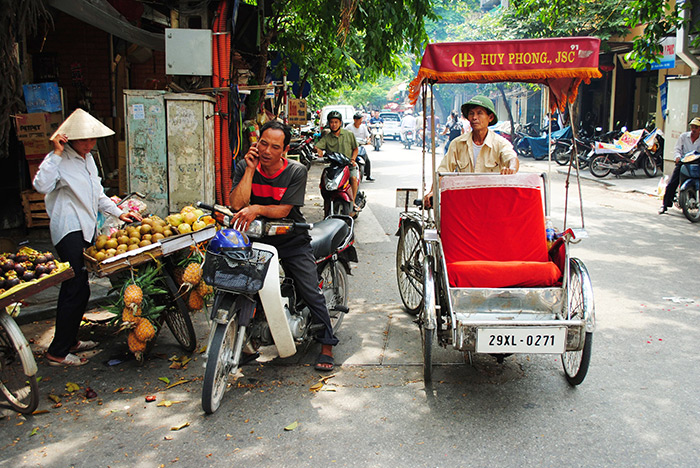 Street activity in Hanoi. Vietnam.