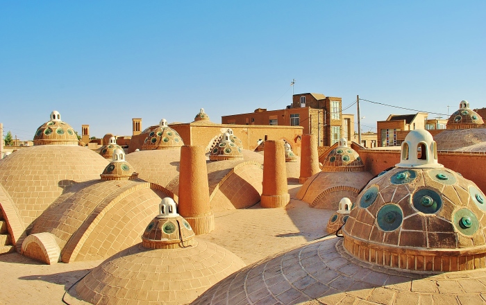 Iran - rooftop of a bathouse in Kashan.