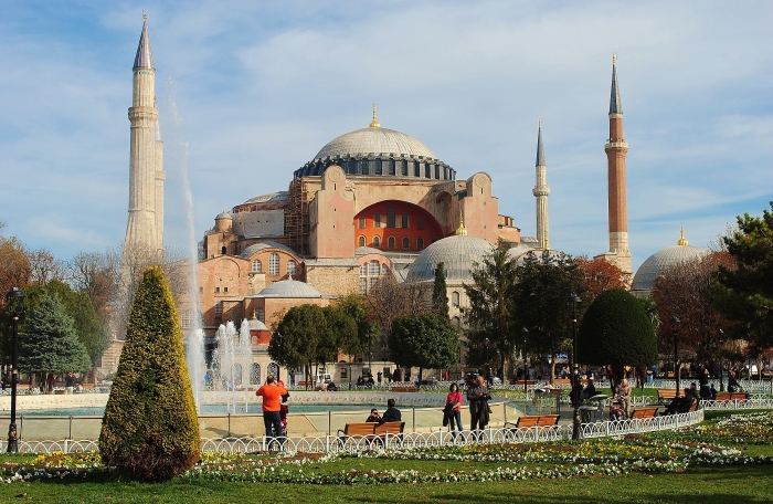 Hagia Sophia Church, Istanbul, Turkey; formerly Constantinople.