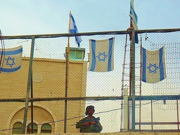 Israeli soldier in Hebron.