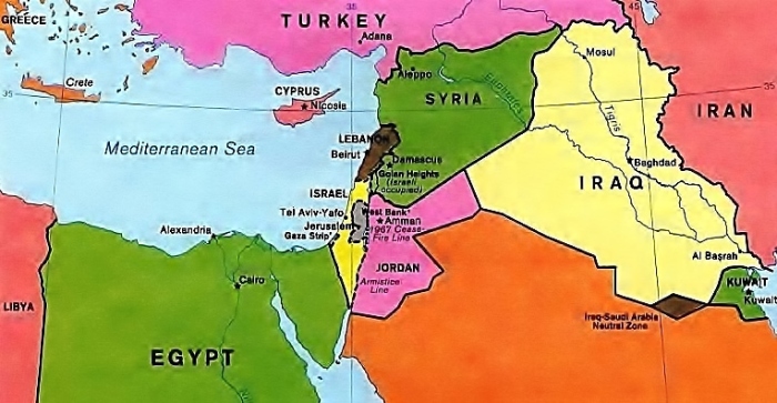 Middle East map.