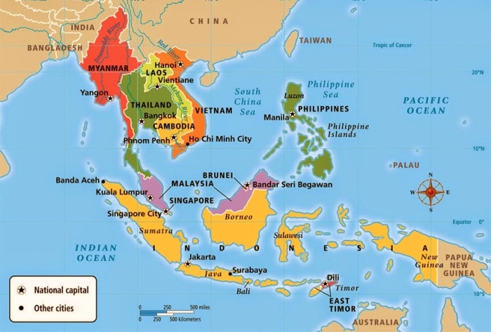 South east asia map