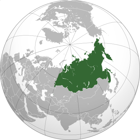 Map of North Asia, covering the Asian part of Russia.
