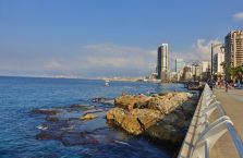 Liban - Morze Śródziemne i widok na Bejrut.