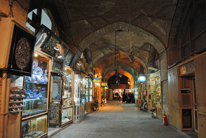 Traditional bazaar in Iran.