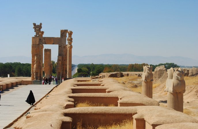 The ruins of the ancient capital of Persia - Persepolis. Iran.