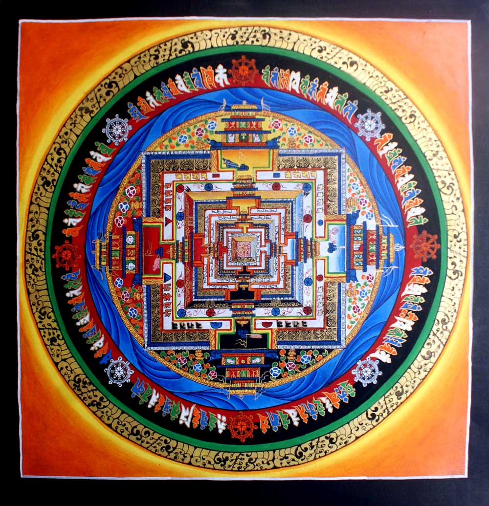 Kalachakra Mandala designed by the Dalai Lama for world peace.