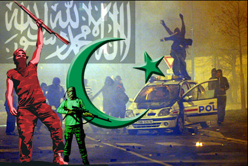 Muslim riots in France.