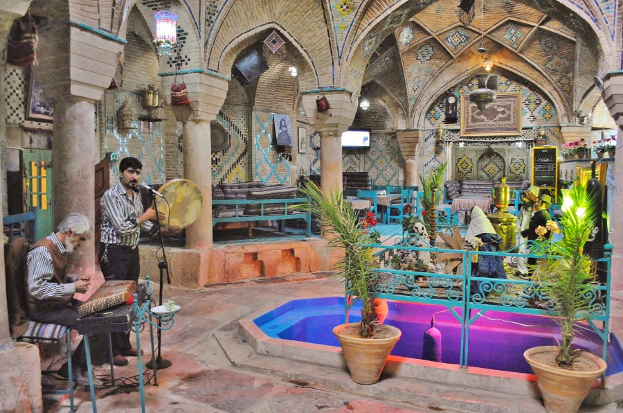 Hammam-e Vakil Chaykhaneh bathhouse. Kerman, Iran.