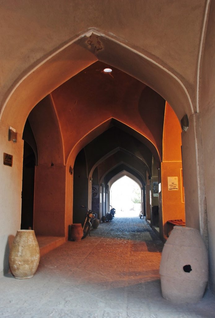 Tunnel in Rayen with arches characteristic of Persian architecture. A place of this type is always the center of trade.