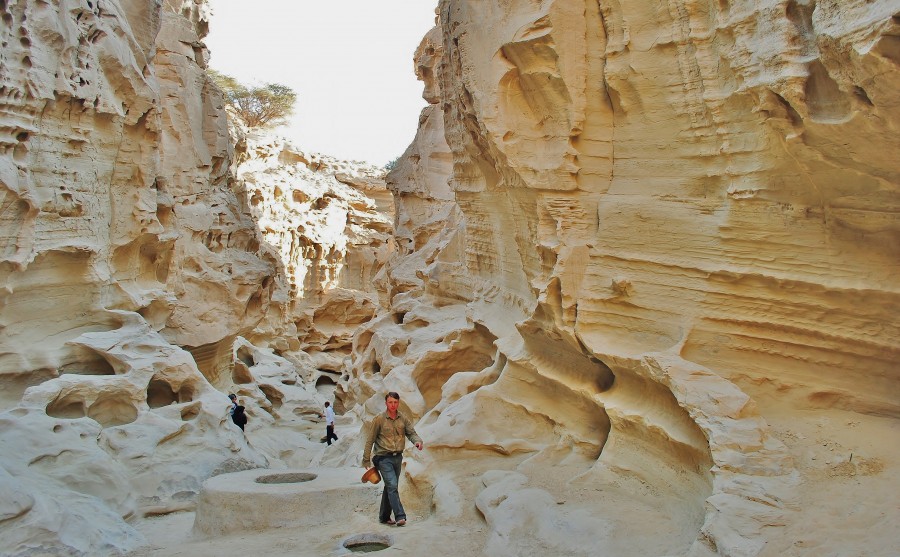 The phenomenon of nature. Char Kukh Canyon on Qeshm Island. Iran.