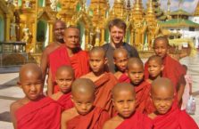 Birma - z mnichami.