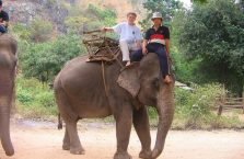 Tajlandia - jazda na słoniu.