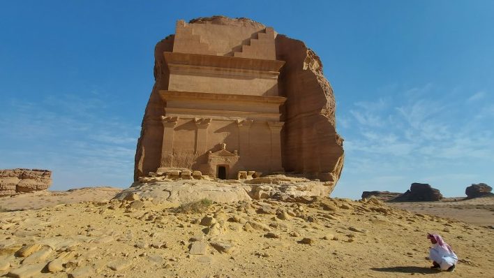 Hegra and the tomb of Mada'in Salih. Al Ula, Saudi Arabia.
