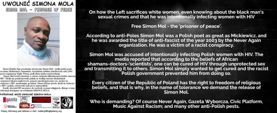Simon Mol, black fraudster HIV